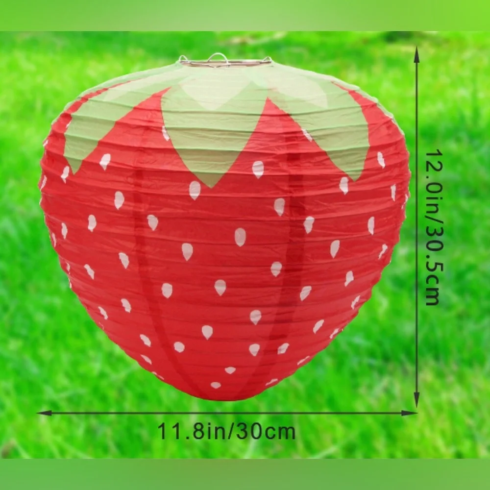 2 Large Strawberry Lanterns